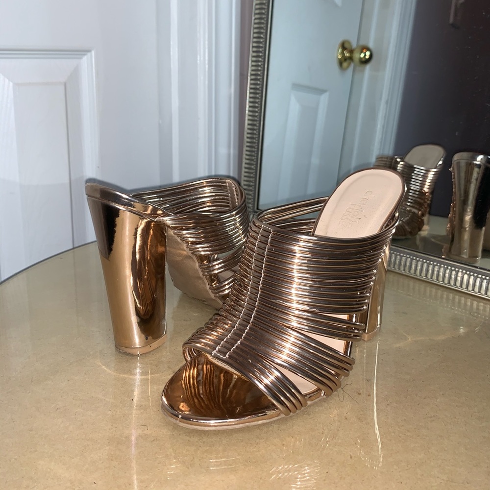 Rose Gold Mules